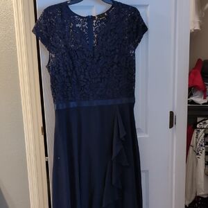Miusol Navy Lace Midi Dress